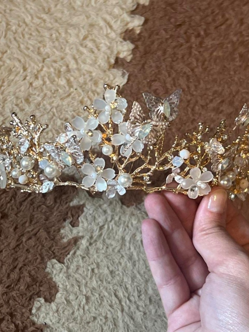 Women's Gold and White tiaras